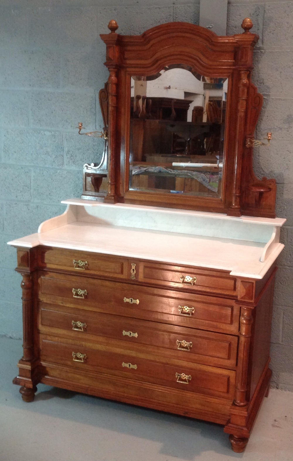 walnut french washstand