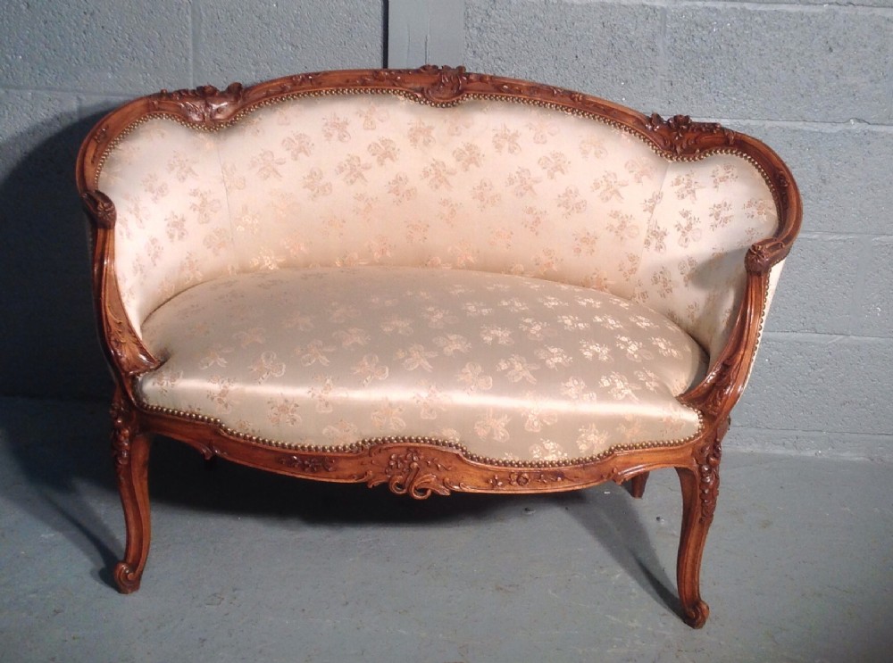 french carved walnut sofa