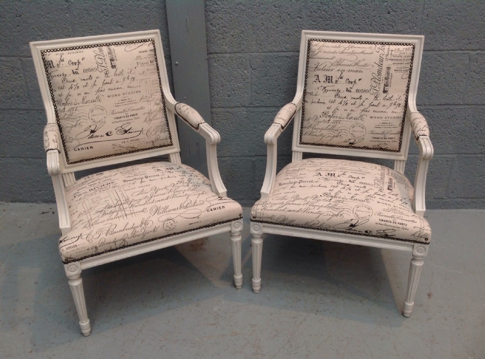 pair of french upholstered chairs