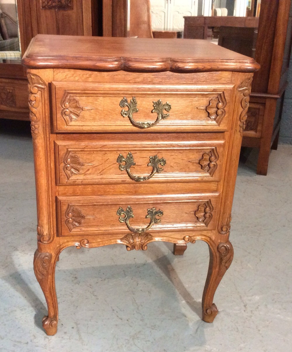 carved oak french chest