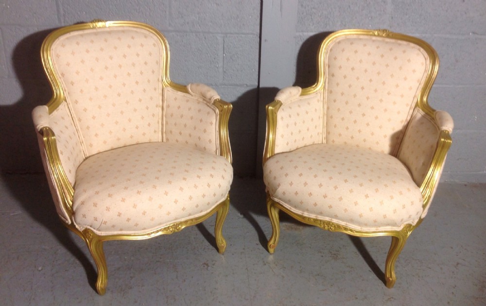 pair of french upholstered chairs