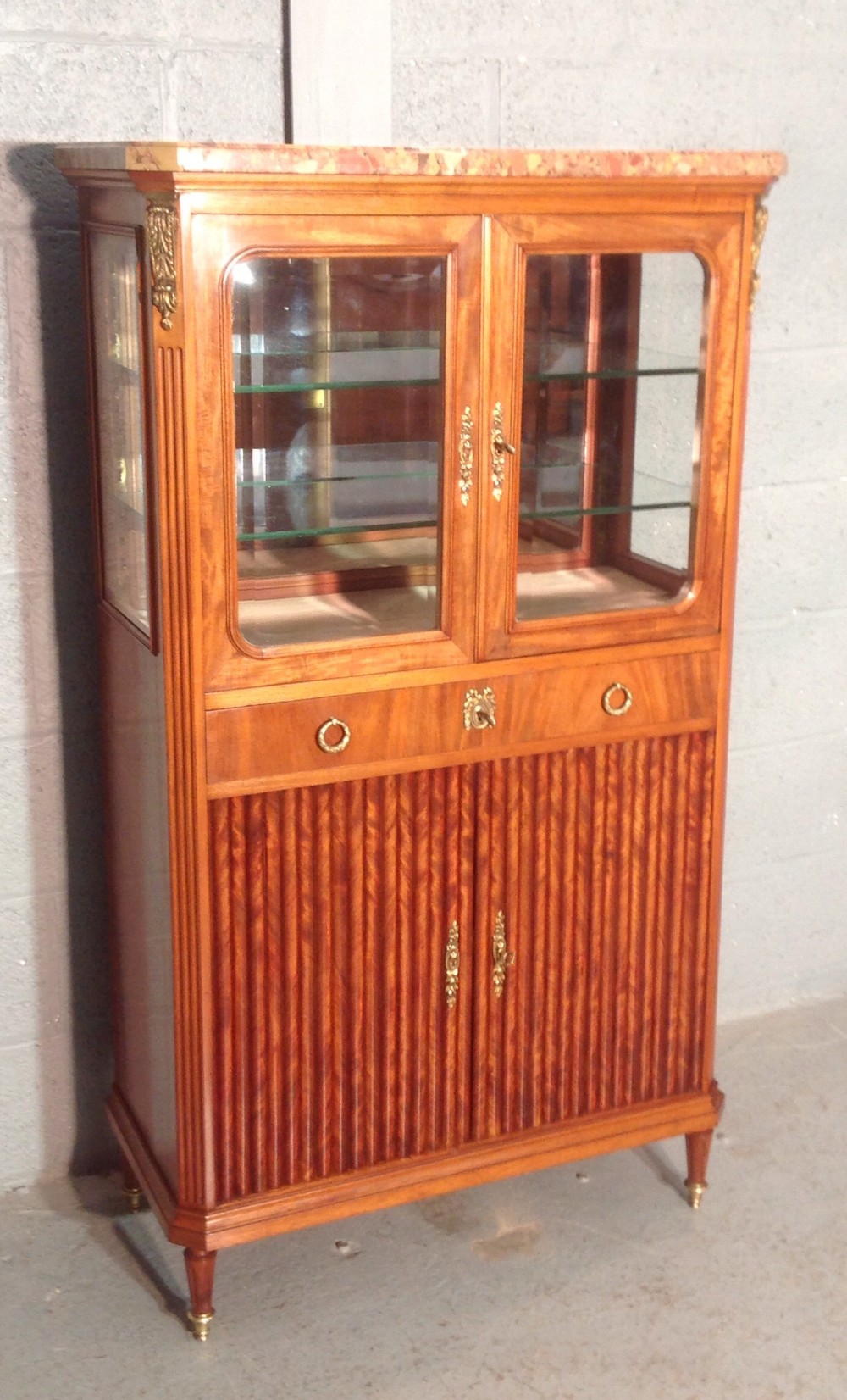 french mahogany showcase