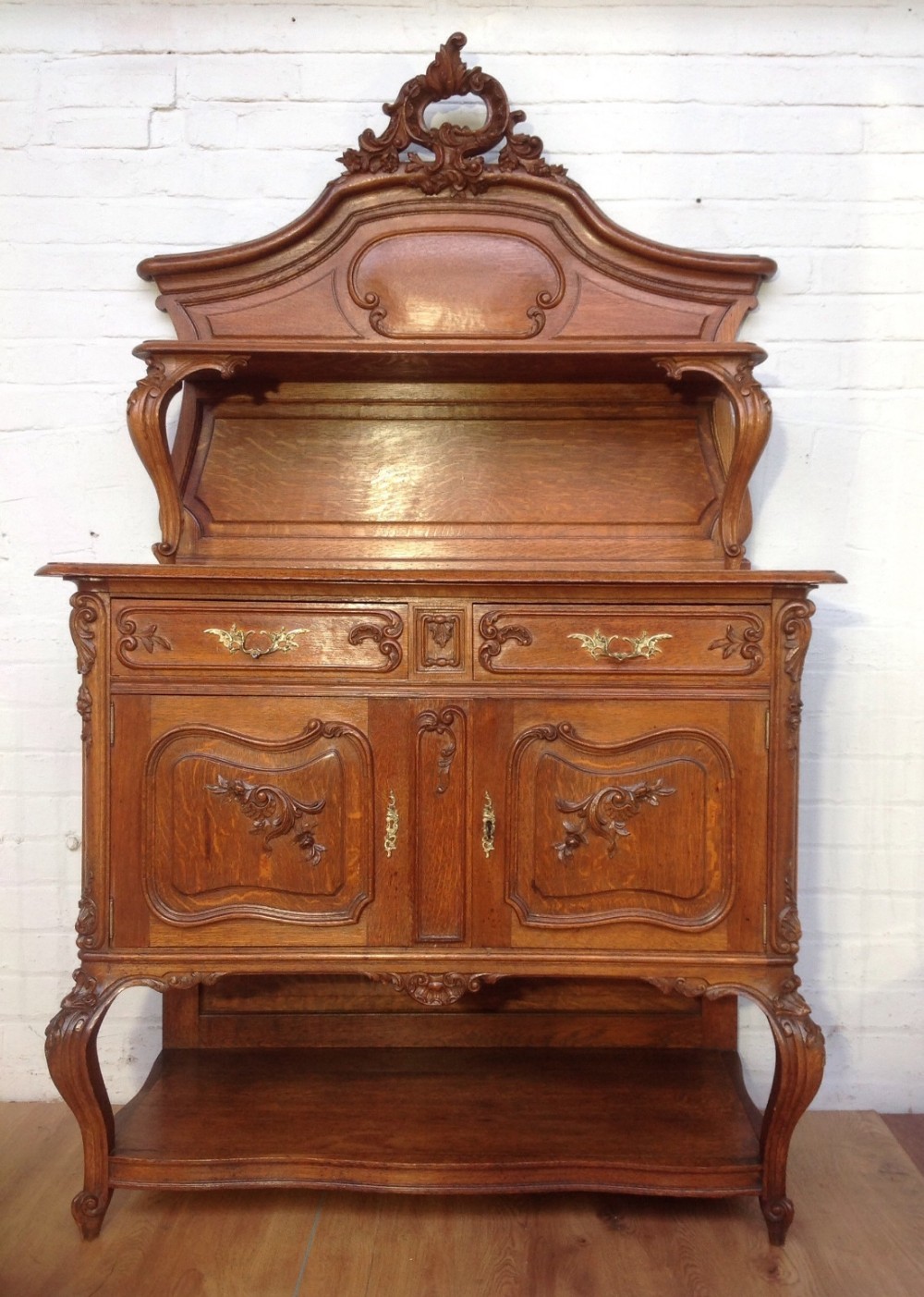 french oak carved server sideboard