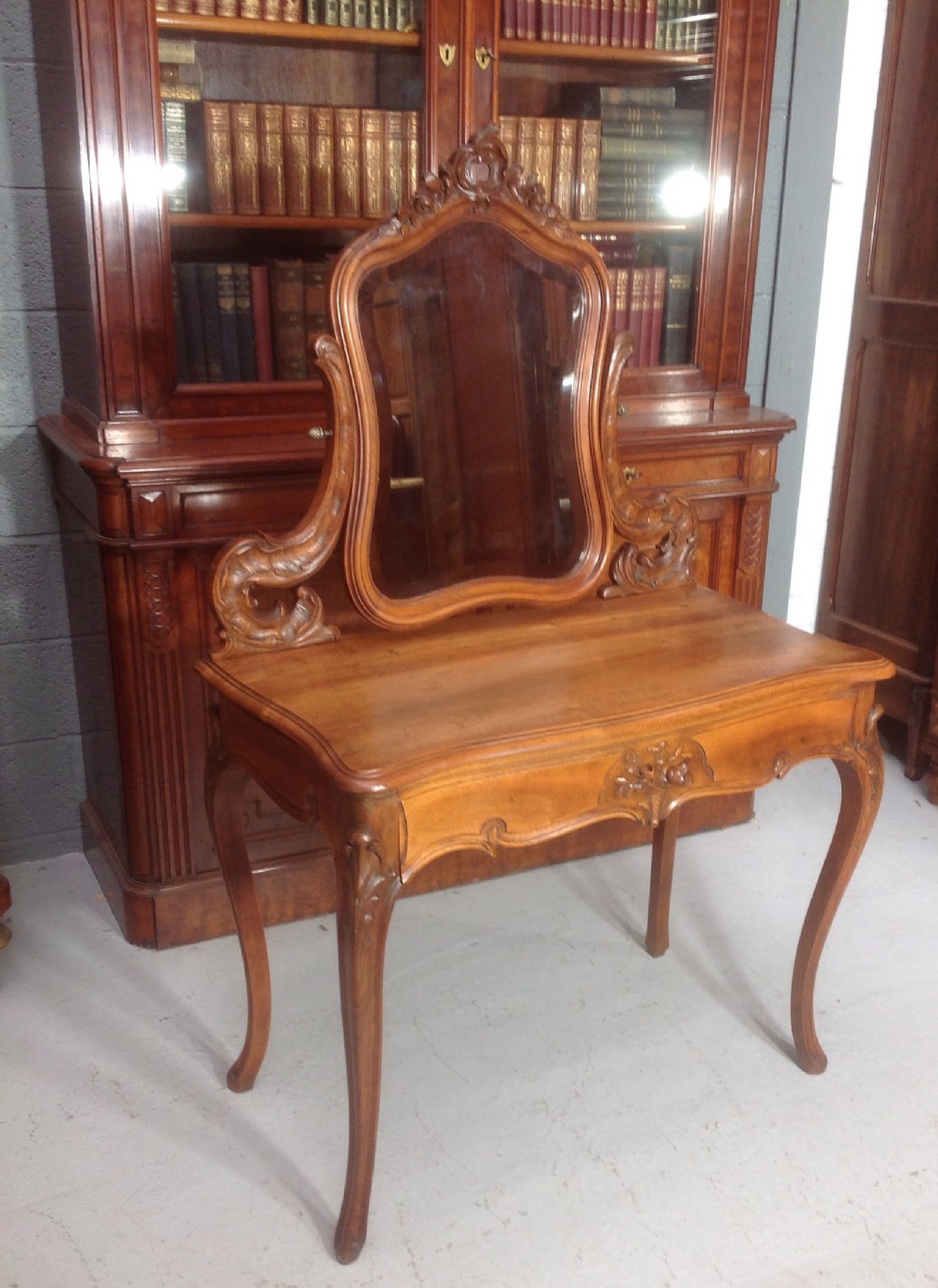 walnut french dressing table