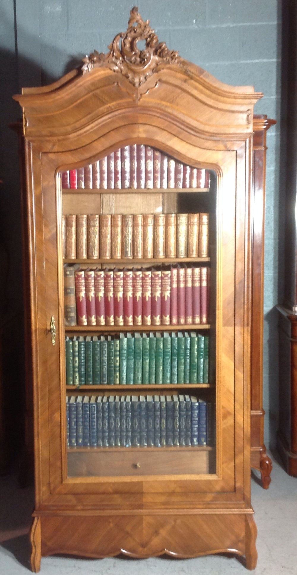 french walnut bookcase