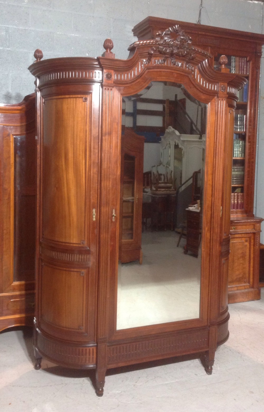stunning french mahogany armoire