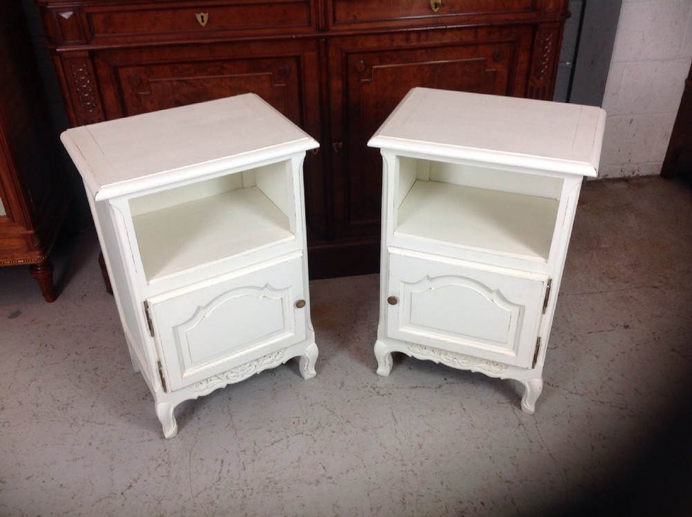 pair of french painted cabinets