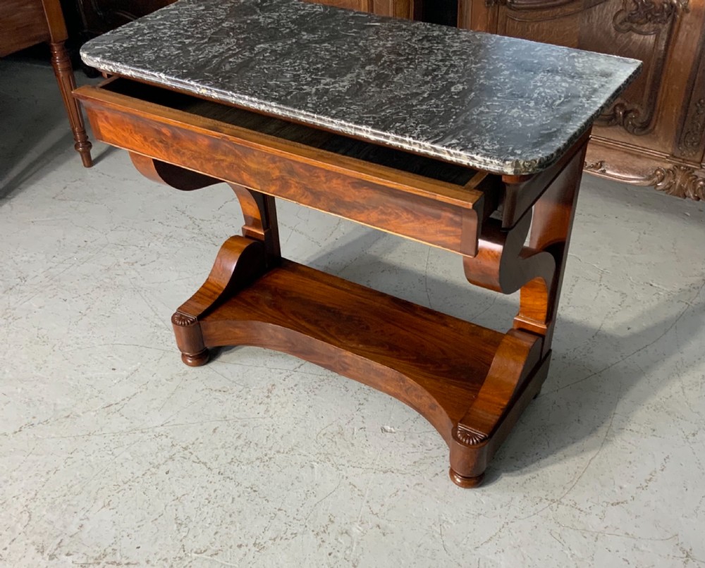 mahogany french louis philippe console table