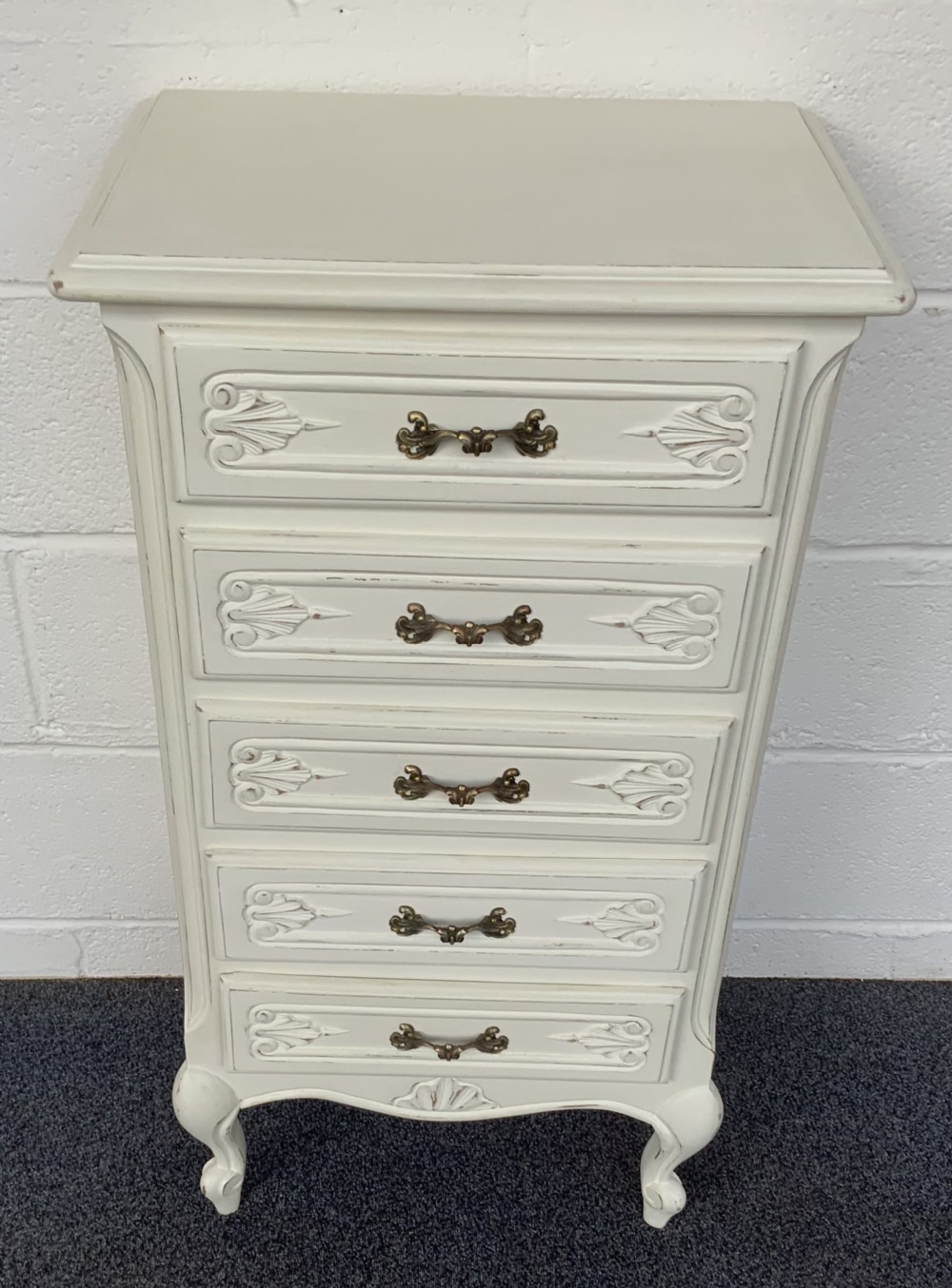 painted french oak chest in farrow and ball wimborne white