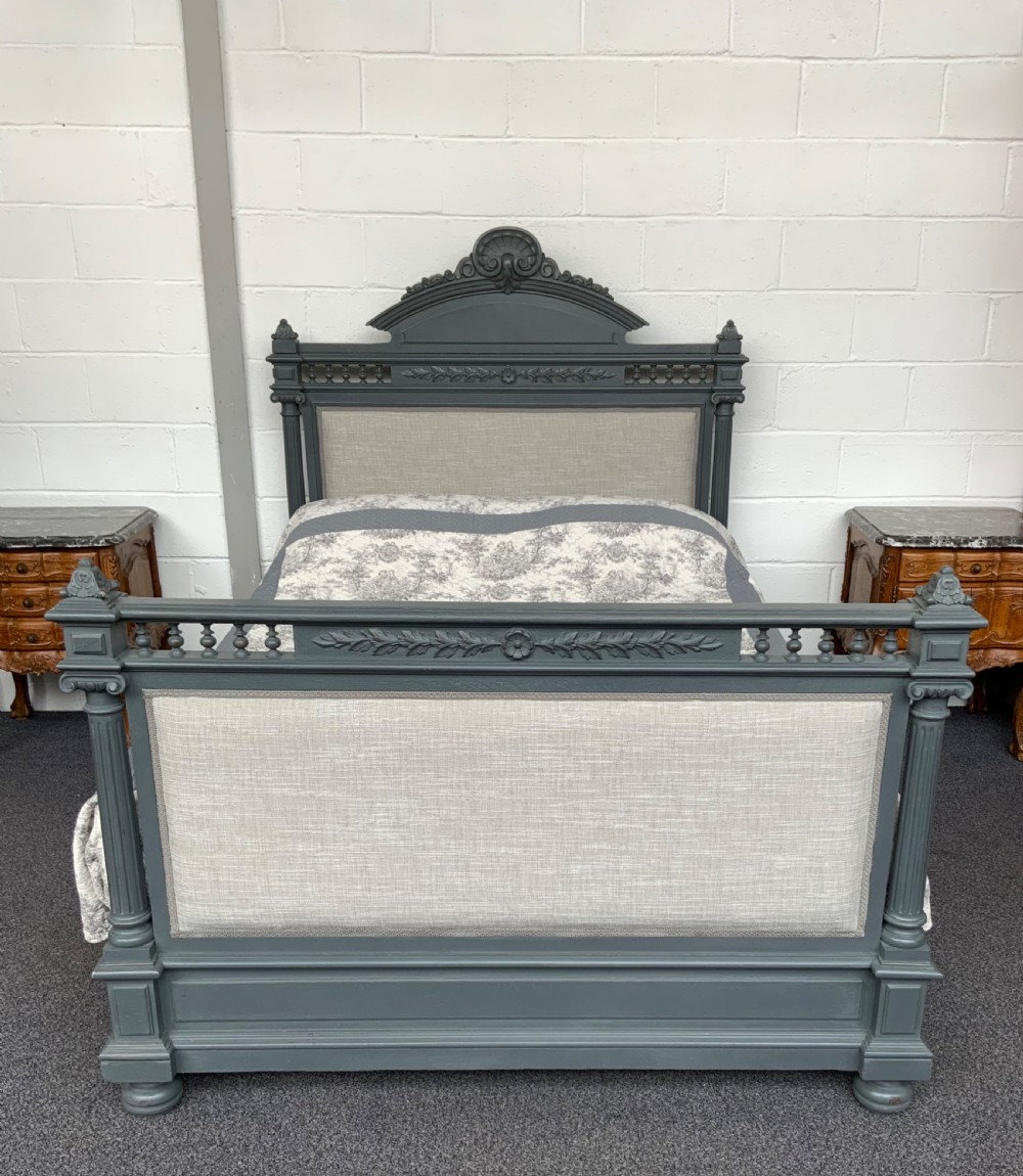 impressive painted french kingsize bed