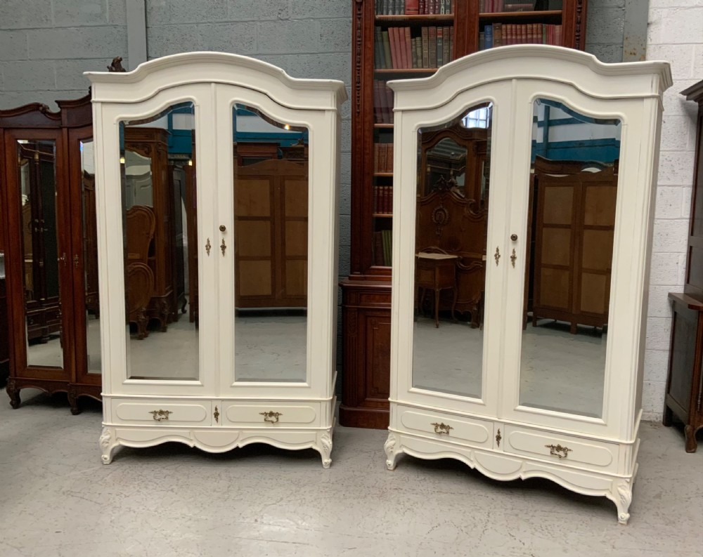 stunning pair of matching french armoires